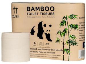 Papier toaletowy bambusowy 6 rolek Zuzii - 2860537208