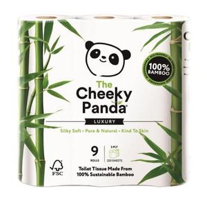 Papier toaletowy bambusowy trzywarstwowy 9 rolek Cheeky Panda - 2860537380