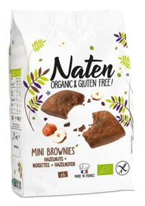 CIASTKA BROWNIES Z CZEKOLAD I ORZECHAMI LASKOWYMI BEZGLUTENOWE BIO 170 g - NATEN - 2860537425