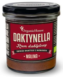 KREM KOKOSOWO-DAKTYLOWY MALINA BEZGLUTENOWY BIO 280 g - ORGANIC HOUSE (DAKTYNELLA) - 2860537630