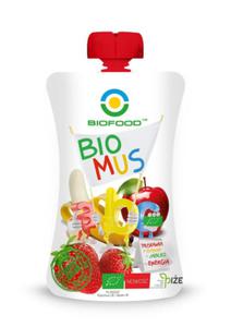 MUS TRUSKAWKOWO - BANANOWO - JABKOWY BIO 90 g - BIO FOOD - 2860538078