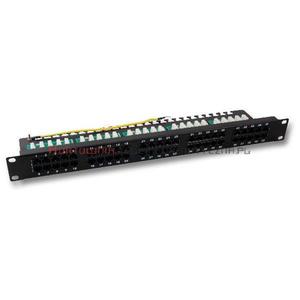 Patch Panel TEL 50xRJ45 50 portw, Kat.3, z pk czarny - 2878579387