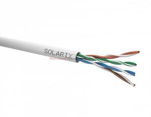 SOLARIX kabel U/UTP, drut, PVC, szary, kat.5e - 2878579390