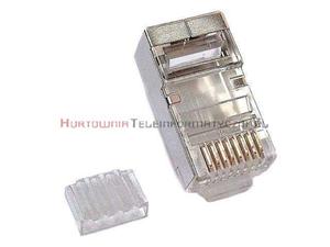 Wtyk RJ45 8p8c kat.6 FTP ekranowany, drut z insertem - 2860526232