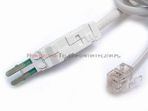 Kabel pomiarowy do zcz telefonicznych typu LSA/KRONE 4P, wtyk RJ11 (do czwki rozacznej) - 2875208996