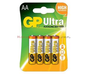 GP ULTRA Bateria alkaliczna 1,5V AA LR6 (4 szt.) - 2869089381