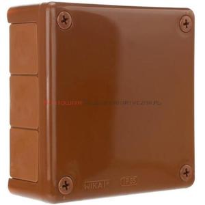 Puszka elektr. hermetyczna natynkowa 110x110mm IP55 WIKAT, brzowa - 2860526572