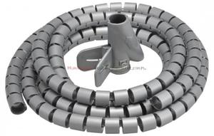 Organizator kabli okrgy spiralny fi30mm / 2m szary - 2862567732