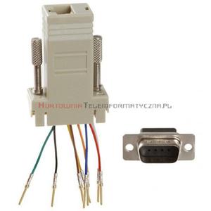 Przejciwka adapter DB9 RS232 (mski) - RJ45 - 1629407397