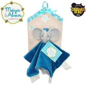 Meiya & Alvin - Alvin Elephant Snuggly Comforter with Organic Teether Head - 2861445796