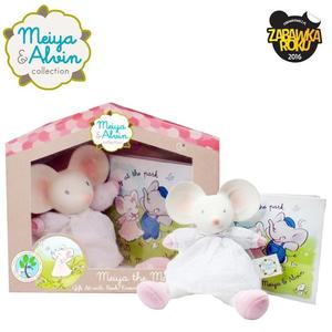 Meiya & Alvin - Meiya Mouse Mini Deluxe Teether Gift Set with Book - 2861445801