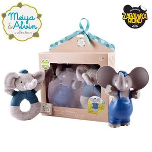 Meiya & Alvin - Alvin Elephant Organic Rubber Babyshower Set - 2861445806