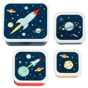 A Little Lovely Company - Lunchbox Kosmos zestaw 4 szt. - 2861445454