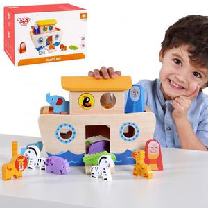 TOOKY TOY Drewniana Arka Noego Sorter Kszta - 2861445146