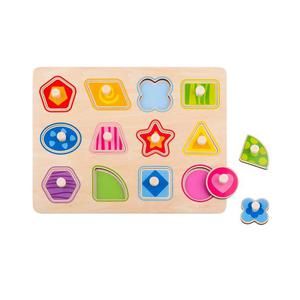 TOOKY TOY Puzzle Ukadanka Nauka Ksztatw z Pinezkami Figury Ksztaty - 2861443750