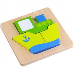 TOOKY TOY Puzzle Ukadanka Grube Klocki Statek 6 el. - 2861443751