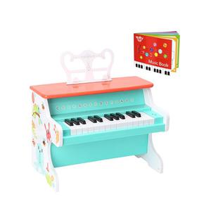 TOOKY TOY Drewniane Pianino Muzyczne dla Dzieci Nauka Gry + Ksieczka - 2864173625