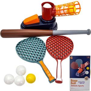 WOOPIE Zestaw Sportowy Baseball + Badminton dla Dzieci + 4 piki - 2866057365