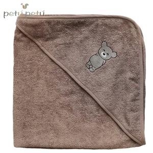 Pet Pet - rczniczek z kapturem z chonnej frotty bawenianej 70 x 70 cm Teddy - 2874061079