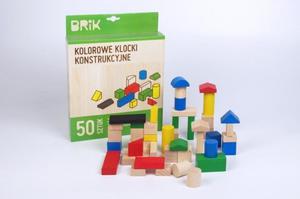 Klocki konstrukcyjne Brik 50 sztuk kolorowe - 2845265329