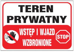 ZnakTeren Pryw.Wstp i Wjazd Wzbr.Z-TB25-P-250x350 - 2875968347