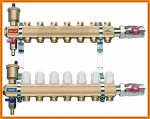 Rozdzielacz mosiny RZ10 WEBERMAN do CO 10-drogowy Ferro - 2860890014