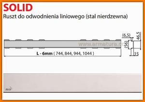 Ruszt SOLID-750 AlcaPlast do odpywu liniowego APZ12 75 cm - 2860891320