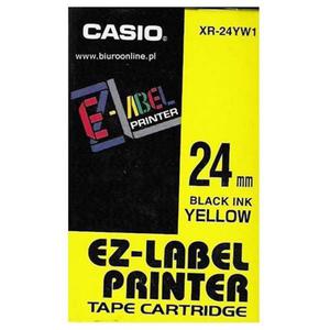 Casio tama do drukarek etykiet, XR-24YW1, czarny druk/ty podkad, nielaminowany, 8m, 24mm - 2828180301