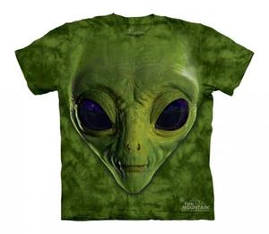 Green Alien Face - The Mountain - Koszulka Junior - 2833178247