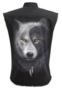 Wolf Chi - Bezrkawnik Denim Spiral - 2861363473