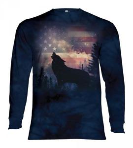 Patriotic Howl - Long Sleeve The Mountain - 2865873106