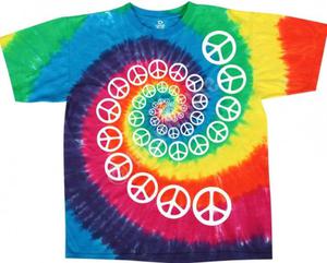 Rainbow Spiral Peace - Liquid Blue - 2861364238