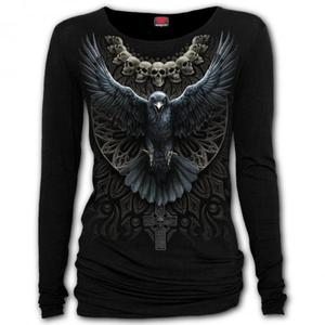 Raven Skull - Baggy Top Spiral - Damska - 2861364255