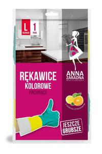 Anna Zaradna rkawice gumowe pachnce rozmiar L - 2877387008