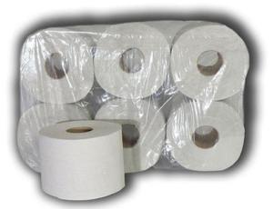 Papier toaletowy biay makulatura 2 warstwy-66 m-6 rolek - 2870015234