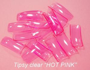TIP157 Tipsy Szklane Clear Rowe HOT PINK - 100szt - 2859649293