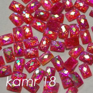 Kamea kamr18 - cyrkonie prostoktne szlifowane w romby fuksja r AB - 2859649463