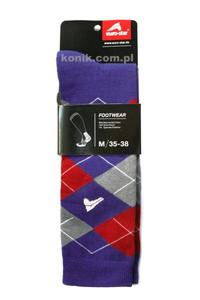 Podkolanwki CHEQUERED - EURO-STAR - royal blue/lipstick - 2847722703