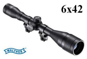 Profesjonalna Luneta Celownicza (do wiatrwki...) Walther 6x42 + Monta 11mm + Regulacja Paralaksy.. - 2837616859