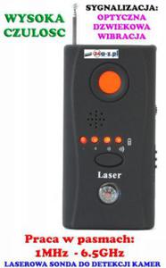 Laserowy Wykrywacz Podsuchw, Kamer i Mikro-Kamer, Podsuchw GSM, Lokalizatorw GPS + Suchawki. - 2837616284