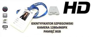 Identyfikator (8GB) Nagrywajcy Dwik + Obraz HD!! +.... - 2837618804