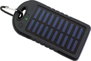 Mobilna adowarka Solarna / Powerbank (5000mAh) + Latarka + Karabiczyk.... - 2872464325