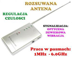 Wykrywacz Podsuchw, Kamer, GSM, Lokalizatorw GPS... - 2837616176