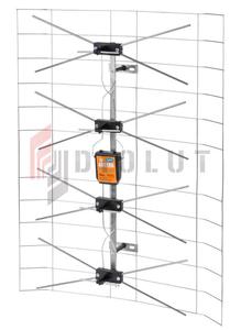 Antena TV siatkowa kompletna (zasilacz+wzmacniacz) - 2861195191