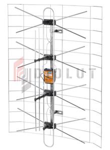 Antena TV siatkowa kompletna(zasilacz+wzmacniacz)+DIPOL 3DX - 2861195215