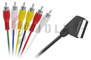 Kabel EURO - 6 x RCA 1,2m - 2861195317