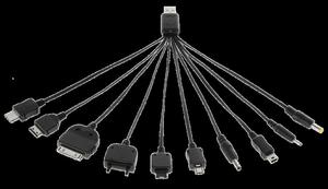 Kabel uniwersalny USB do adowania GSM(10 typw) - 2861196151