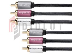 Kabel 3RCA-3RCA component 3.0m Kruger&Matz - 2861197011