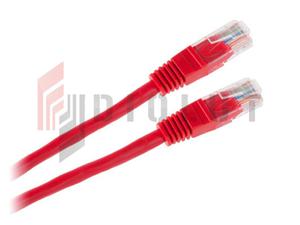 Patchcord kabel UTP 8c wtyk-wtyk 0,5m CCA czerwony - 2861197139