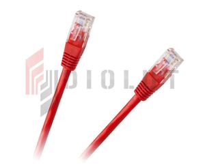 Patchcord kabel UTP 8c wtyk-wtyk 0,5m CCA czerwony cat.6e - 2861197156